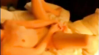 MILF Mom Cums Hard Fucking Herself with Dildo & Skinny Small Tits