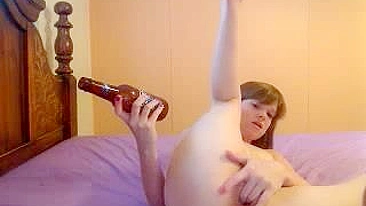 Petite Teen Homemade Masturbation with Dildo and Skinny Small Tits