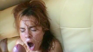 Redhead GF Messy Facial Cumshot Orgasm - Amateur Homemade Masturbation