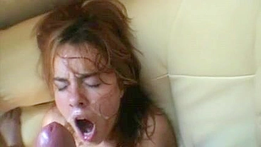 Redhead GF Messy Facial Cumshot Orgasm - Amateur Homemade Masturbation