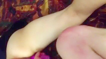 Sexy Skinny Asian College Girl Masturbates with Dildo in Homemade Video