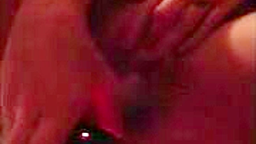 Busty Blonde Masturbates with Huge Fake Boobs & Sex Toys!