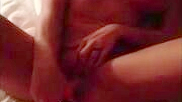 Busty Blonde Masturbates with Huge Fake Boobs & Sex Toys!