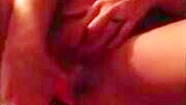 Busty Blonde Masturbates with Huge Fake Boobs & Sex Toys!