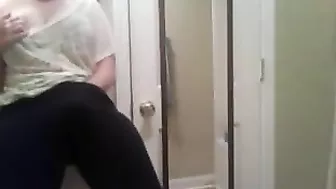 College Teen Homemade Masturbation Video with Leggings and Cumming Orgasms