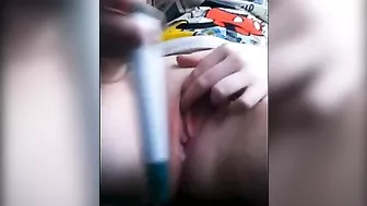 Amateur BBW Masturbates with Tight Pink Pussy & Big Boobs!