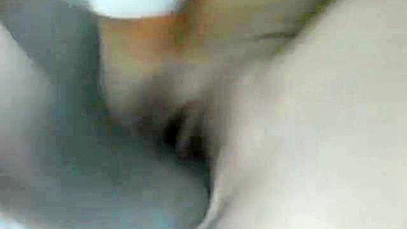 Amateur Blonde Masturbates with Dildo and Webcam, Cums Hard!