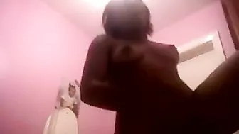 Amateur Ebony Teen Masturbates until Cumming with Fingers!