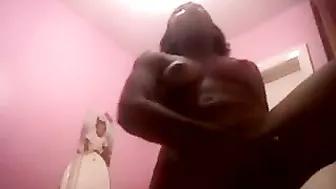 Amateur Ebony Teen Masturbates until Cumming with Fingers!