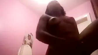 Amateur Ebony Teen Masturbates until Cumming with Fingers!