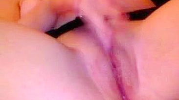 Amateur Girlfriend Tight Pussy Masturbation with Shaved Wet Fingers