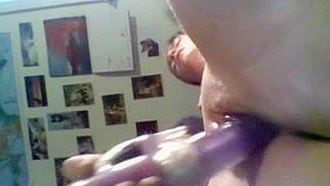 Masturbating Teen Goes Wild with Rabbit Dildo!