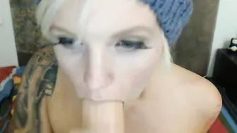 Blonde Bombshell Rapturous Masturbation w/Double Dildos!