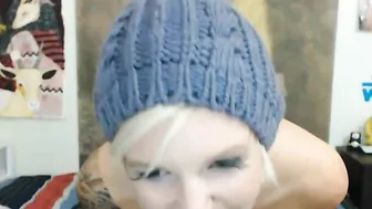 Blonde Bombshell Rapturous Masturbation w/Double Dildos!