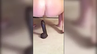 MILF Masturbates with Black Dildo Compilation! Busty Wife Great Orgasm