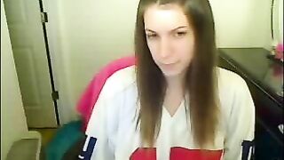 Masturbating Giant Fan Rubs Her Holes with Finger!