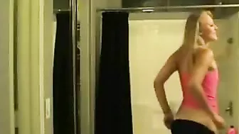 Masturbating Blonde Teen Bimbo Orgasmic Bathroom Session!