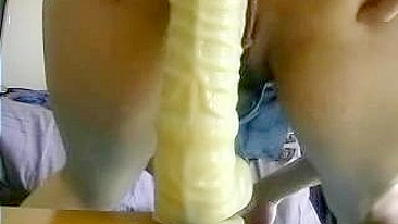 MILF Mom Wife Huge Dildo Anal Masturbation!