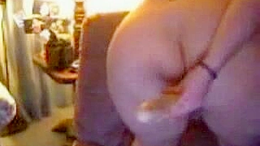 Massive Orgasms with Chubby Amateur and Dildo Masturbation