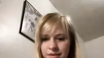 Busty Blonde Teen Masturbates on Webcam