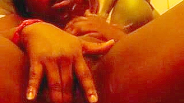 Must-See Ebony Ex-GF Finger Orgasms on Homemade Solo Pussy Rubdown!