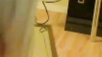 Blonde Teen Rides Thin Dildo for Masturbation