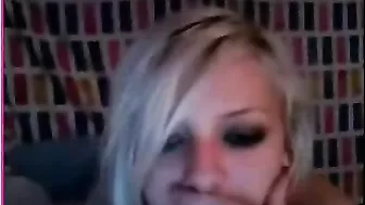 Petite Blonde Teen Homemade Masturbation with Dildo and Small Tits