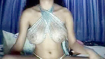 Massive Arab Tits Masturbating on Webcam with Dildos!