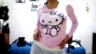 Masturbating Italian Teen with Big Tits Rubs Pussy on Webcam