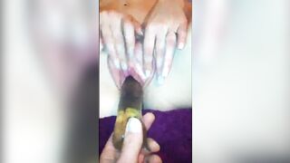 French MILF Home Made Dildo Play with Wife and Toys