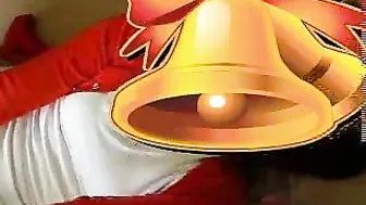 Girlfriend Christmas gift ignites explosive solo session with dildo and multiple orgasms