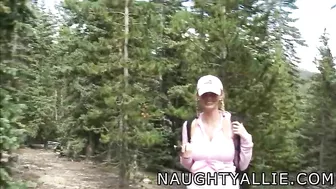 MILF Mom Public Pussy Fingering on Mountain Trail!