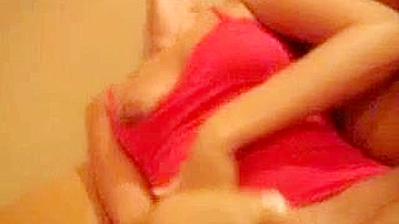 Blonde College Girl Homemade Masturbation with Dildo Squirts Cum on Sofa