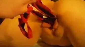 Amateur Masturbates with Double Fist in Gaping Pussy!