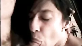 MILF Mom Homemade Dildo Blowjob & Masturbation - Amateur Latina Wife Sucks and Fucks Herself