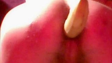 Gay Male Masturbates with Banana Anal Webcam Solo