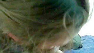 Masturbating Hairy BBW Gives Blowjob with Dildo in Homemade Solo