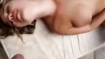 Amateur Big Boob Masturbates with Cumshot Facial