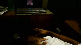 Amateur Black Male Masturbates to Blonde Girls in Homemade Solo Tribute