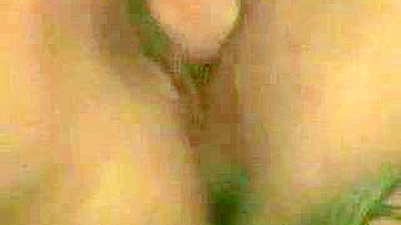 MILF Wife Pink Vibrator Masturbation with Dildo Toys