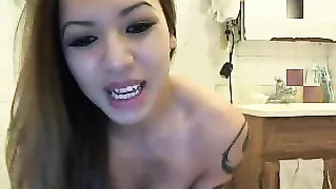Asian Taylor Homemade Masturbation Cam Show with Tiny Tits and Orgasms