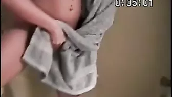 Blonde Wife Masturbation Session with Dildo and Shaved Skin