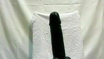 Massive Masturbation with Giant Dildo - Amateur Bisexual Anal Action!