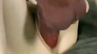 Massive Dildo Masturbation Orgasm - Homemade Porn