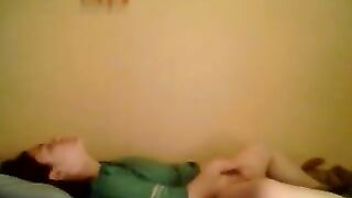 Chubby Brunette Homemade Masturbation with Big Tits and Rubbing Pussy - Amateur Orgasm