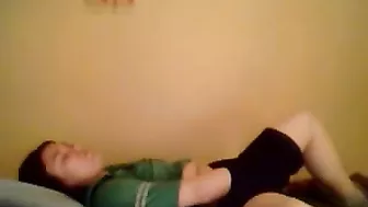 Chubby Brunette Homemade Masturbation with Big Tits and Rubbing Pussy - Amateur Orgasm