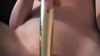 Amateur Brunette Homemade Masturbation with Dildo and Orgasm