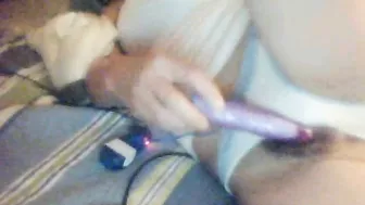 MILF Mom Hairy Solo Amateur Dildo Masturbation Video