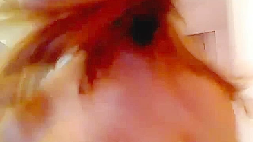 Amateur Shaved Pussy Masturbates with Dildo on Webcam