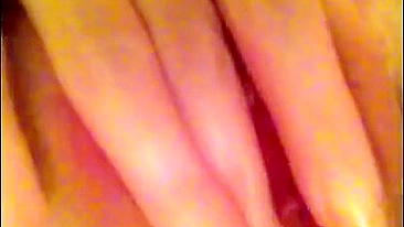 MILF Homemade Masturbation with Shaved Pussy & Moaning Orgasm